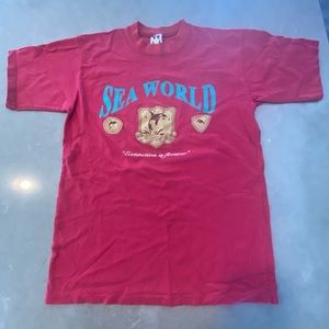 Vtg Sea World Extinction Is Forever Graphic 90s T-Shirt Wellington Apparel USA